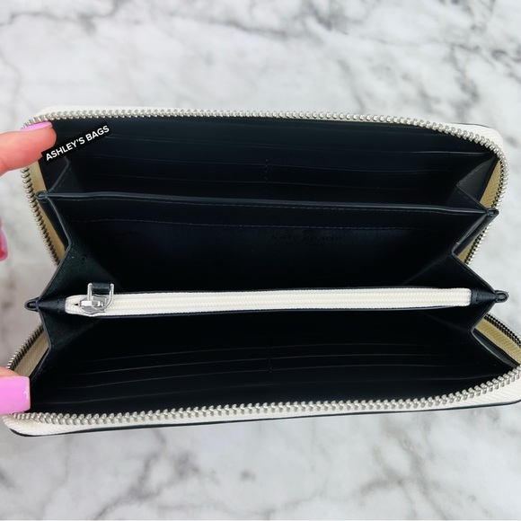 Kate Spade Madison Colorblock Large Continental Wallet In Platinum Grey - Picture 4 of 6